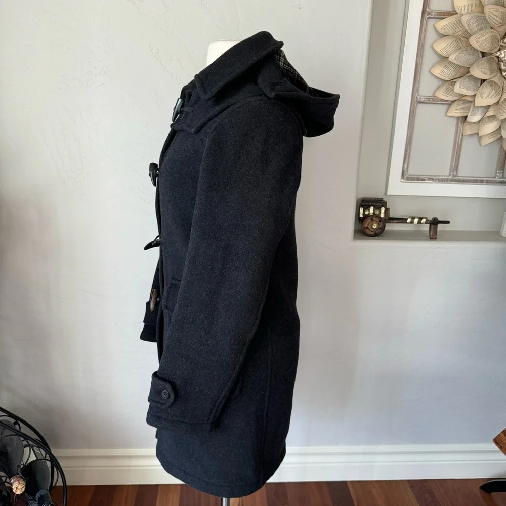 Montgomery Coat Womens Dark Gray Duffle Toggle Parker Winter‎ Coat Size 12